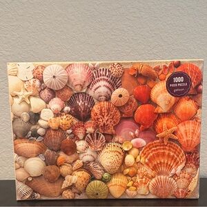 Seashell Collage 1000-Piece Puzzle - Orange, Tan, Cream